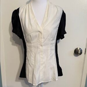 Express Black and Cream Blouse